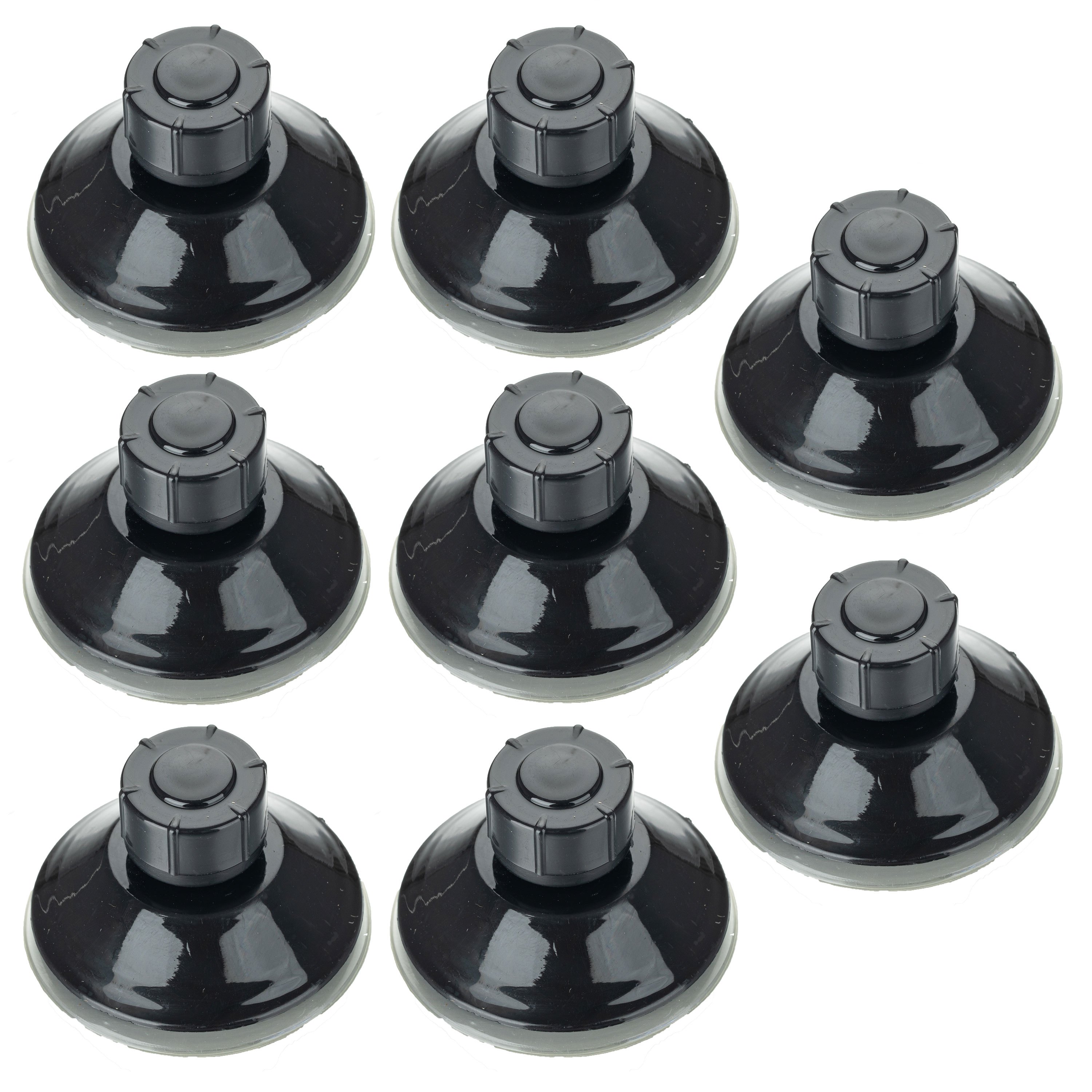 E-shop 8 Stück Saugnapf mit Gewinde Ø6 cm Befestigungssystem ohne Bohren für Vorzelte Zelte Organizer Aufbewahrung Wohnwagenschürzen Radabdeckung