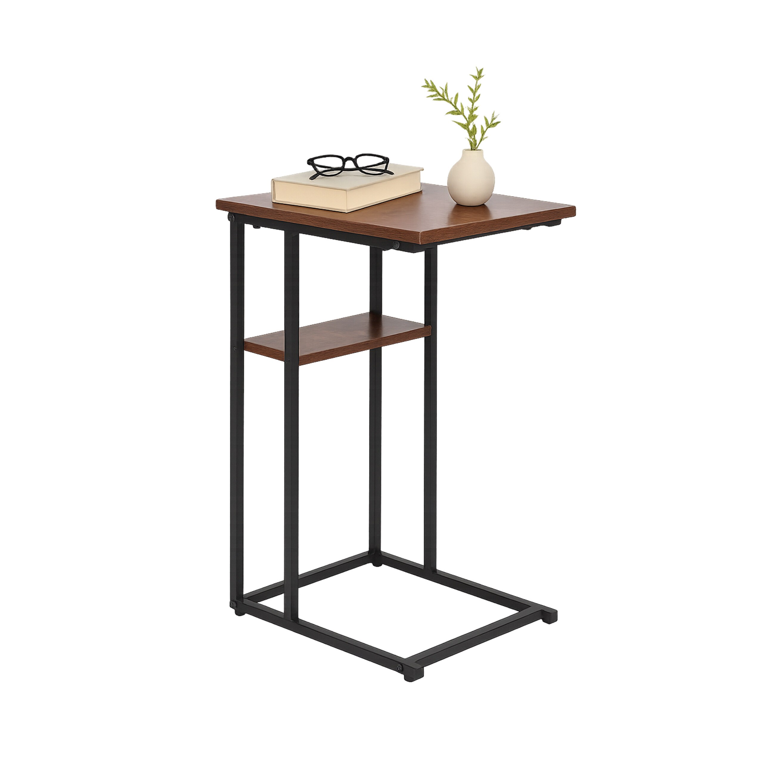 Side Table In Brown/black - (w)40 X (h)60 X (d)30 Cm