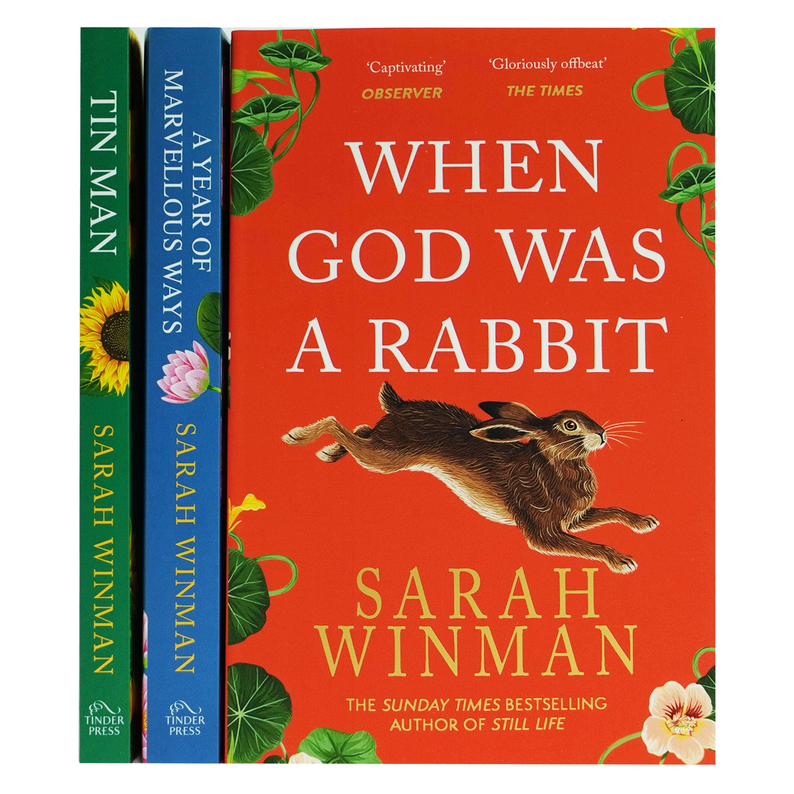 Tin Man & When God Was a Rabbit & A Year of Marvellous Ways 3 Books Collection Set by Sarah Winman - Fiction - Paperback