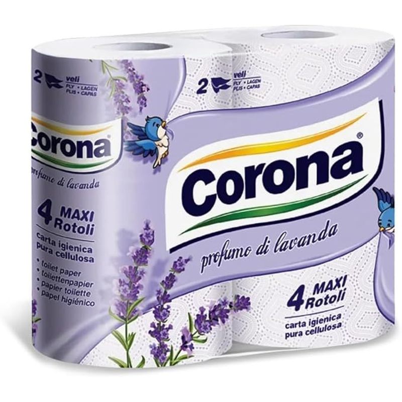 TEMU Hygiene Card Lavender Scent 4 Maxi Rolls 2 Sheets Of Pure Cellulose