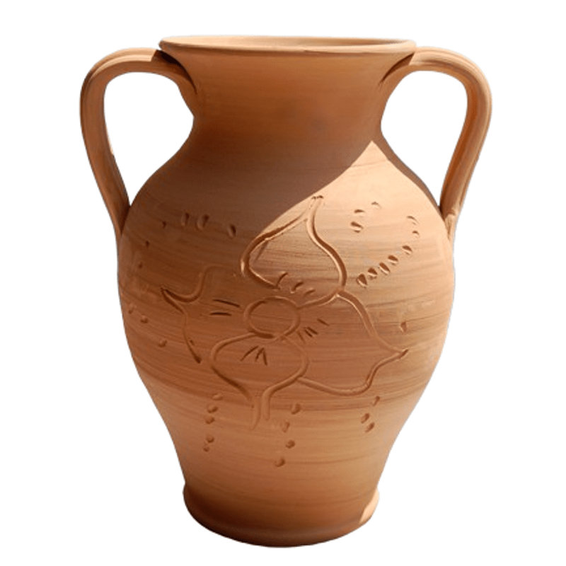 TEMU Portafiore Scannellato con Manici - Disponibile in Misure30 cm
