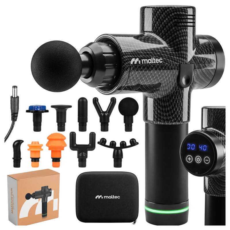 Image of Gun Massage Body Massager With 10 Attachments, Lcd Case, Core