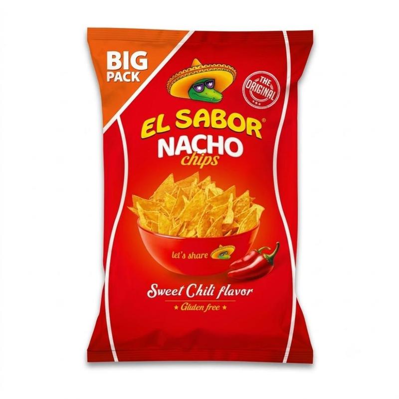 El Sabor Nachosy Chili Flavor Nachos - 180g