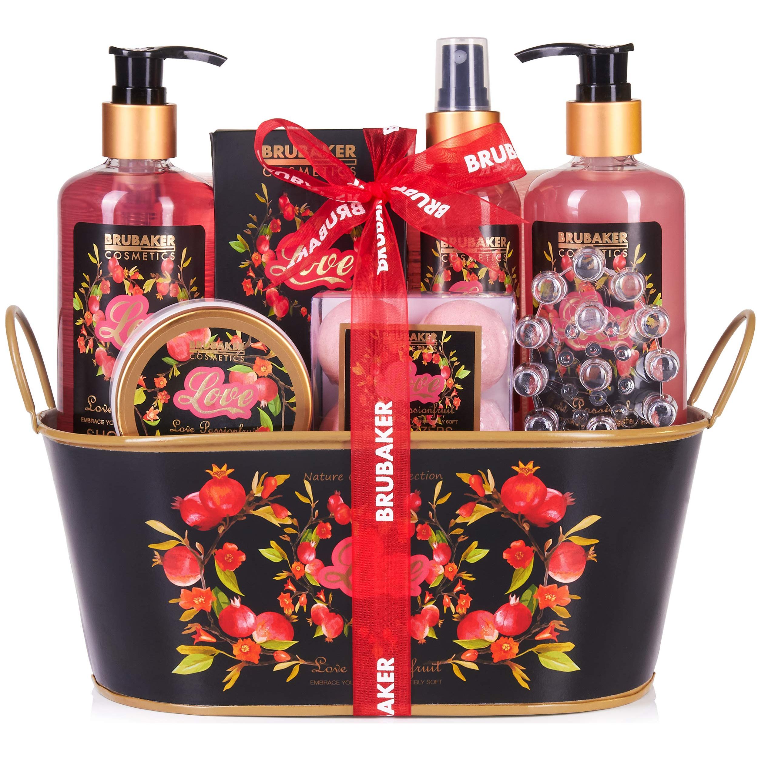 Image of Brubaker Cosmetics Beauty Set Love Fruit - Bath And Shower Set - 12 Piece Gift Set In Decorative Tub