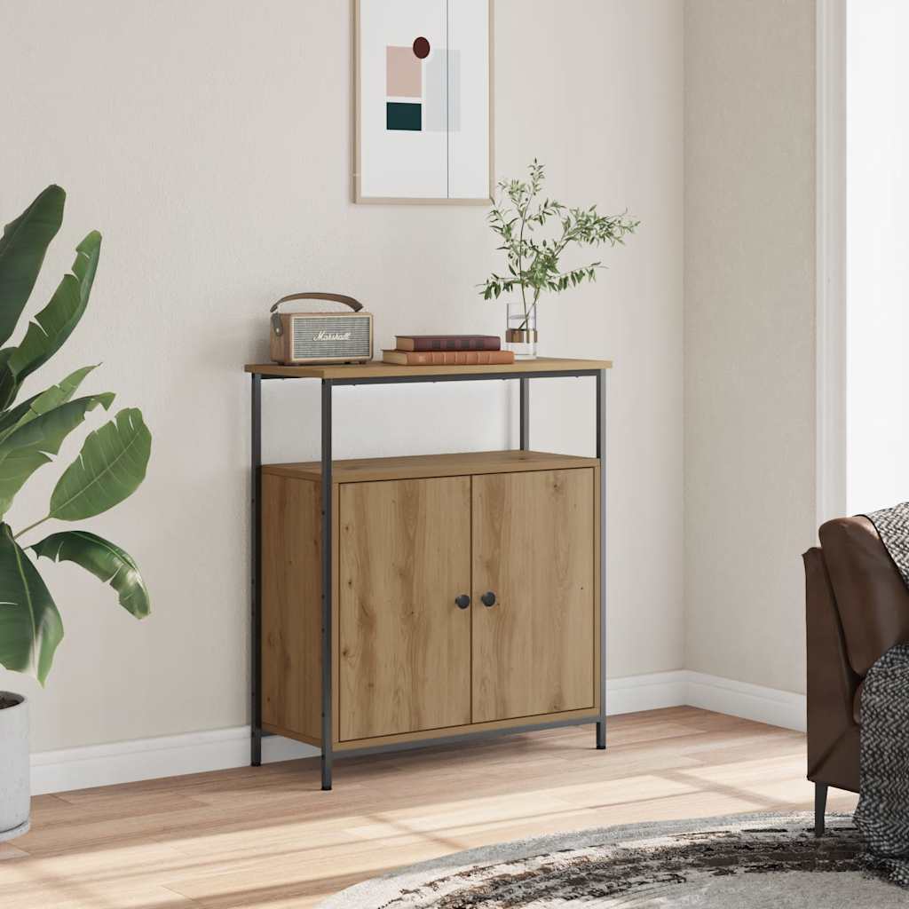 Vidaxl Sideboard, Storage Cupboard With Storage Space, Server Cabinet For Living Room, Cabinet, Oak Wood Material