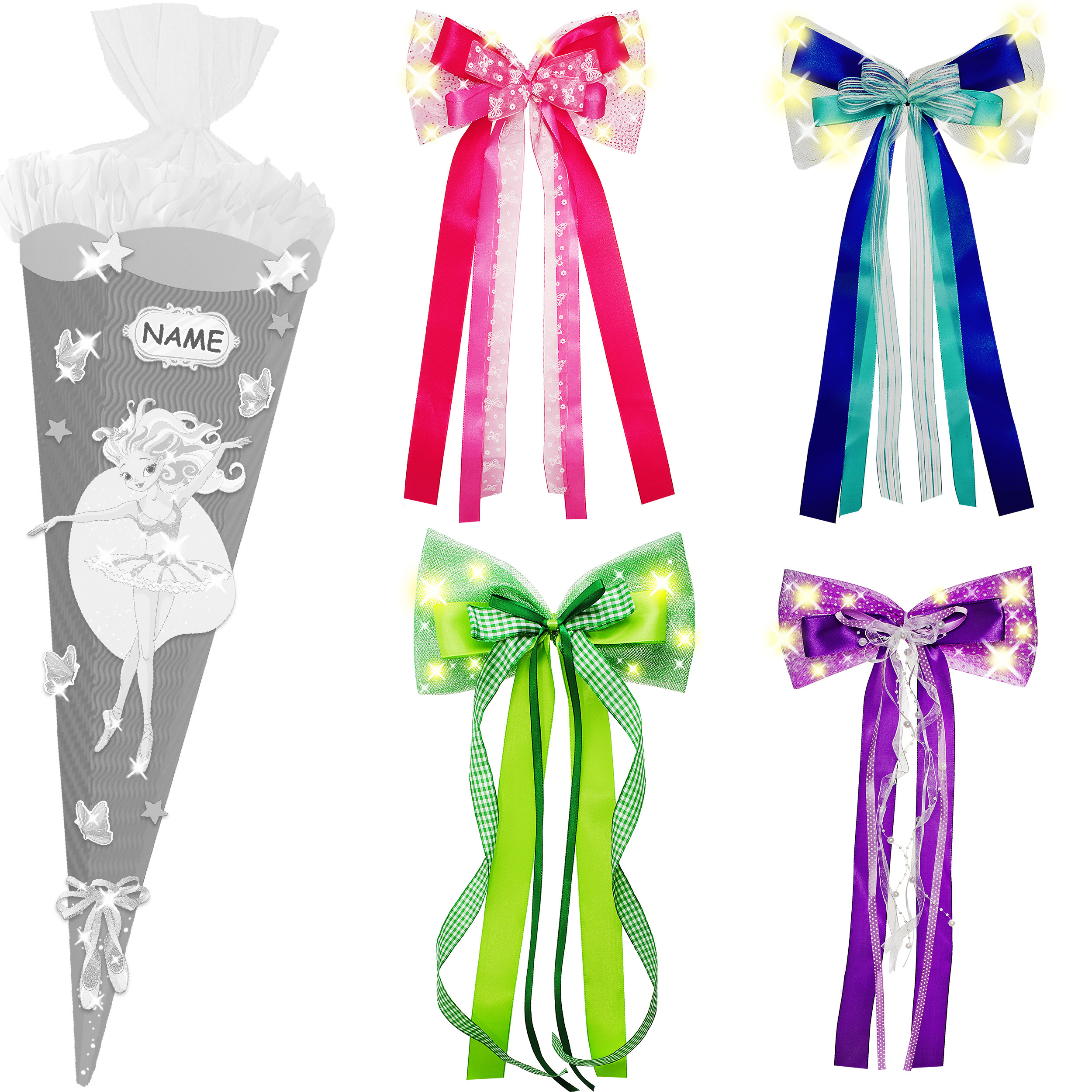 Crafting Set - - Color & Size Selectable - 70/85/100 Cm - Matching Led Light Loop - Ballerina & Dancer - Color Selectable - Crafting -..