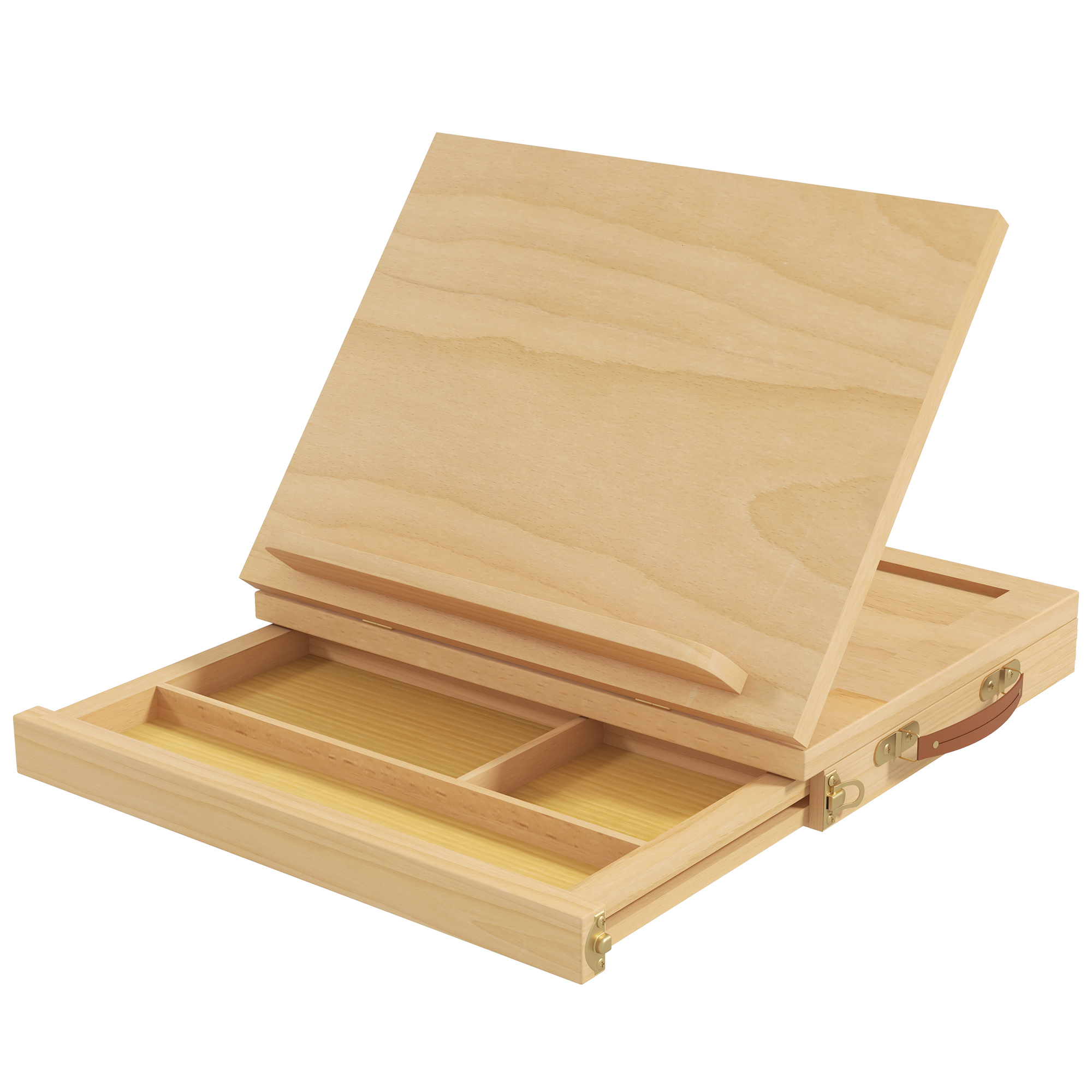 

Vinsetto Chevalet de table en bois avec tiroir de rangement, pour des toiles jusqu'à 24,5 cm, de dessin et de portable et pliable pour adultes, débutants, bois naturel