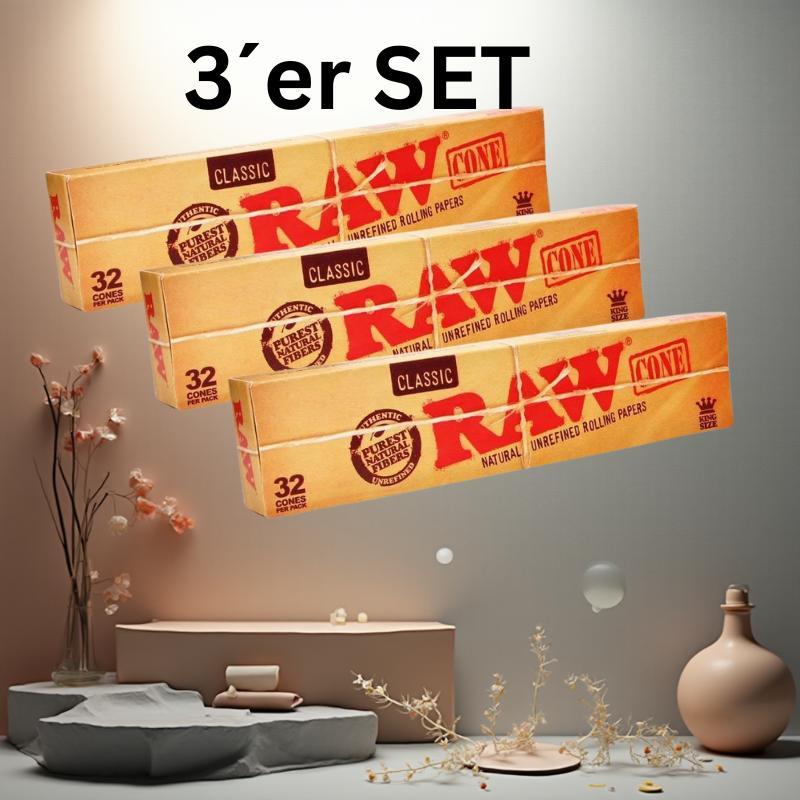 96 Unbleached Conical Rolling Papers (3x32) Pre-rolled Joint Cones