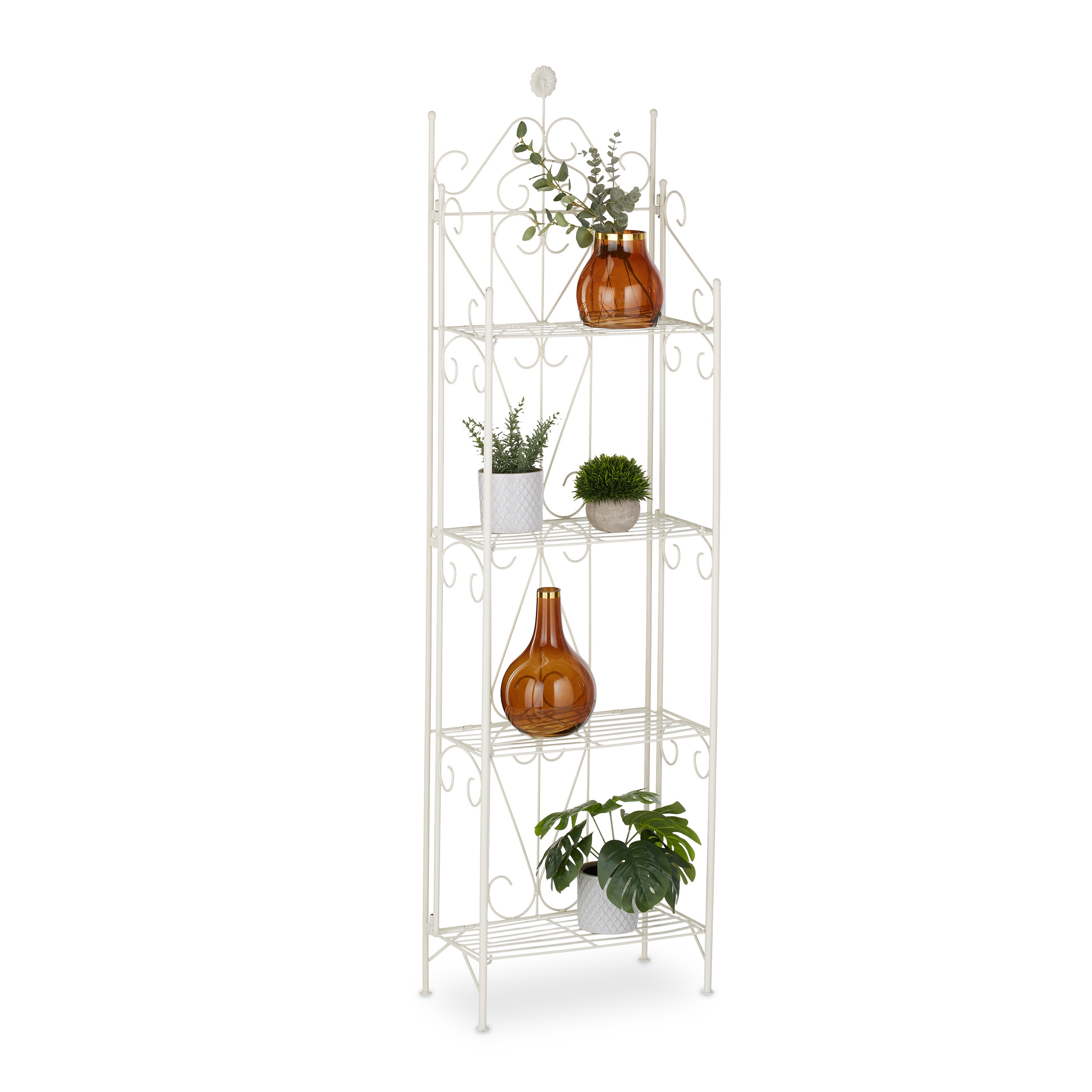 Image of Plant Shelf In White - (w)46 X (h)156 X (d)25 Cm