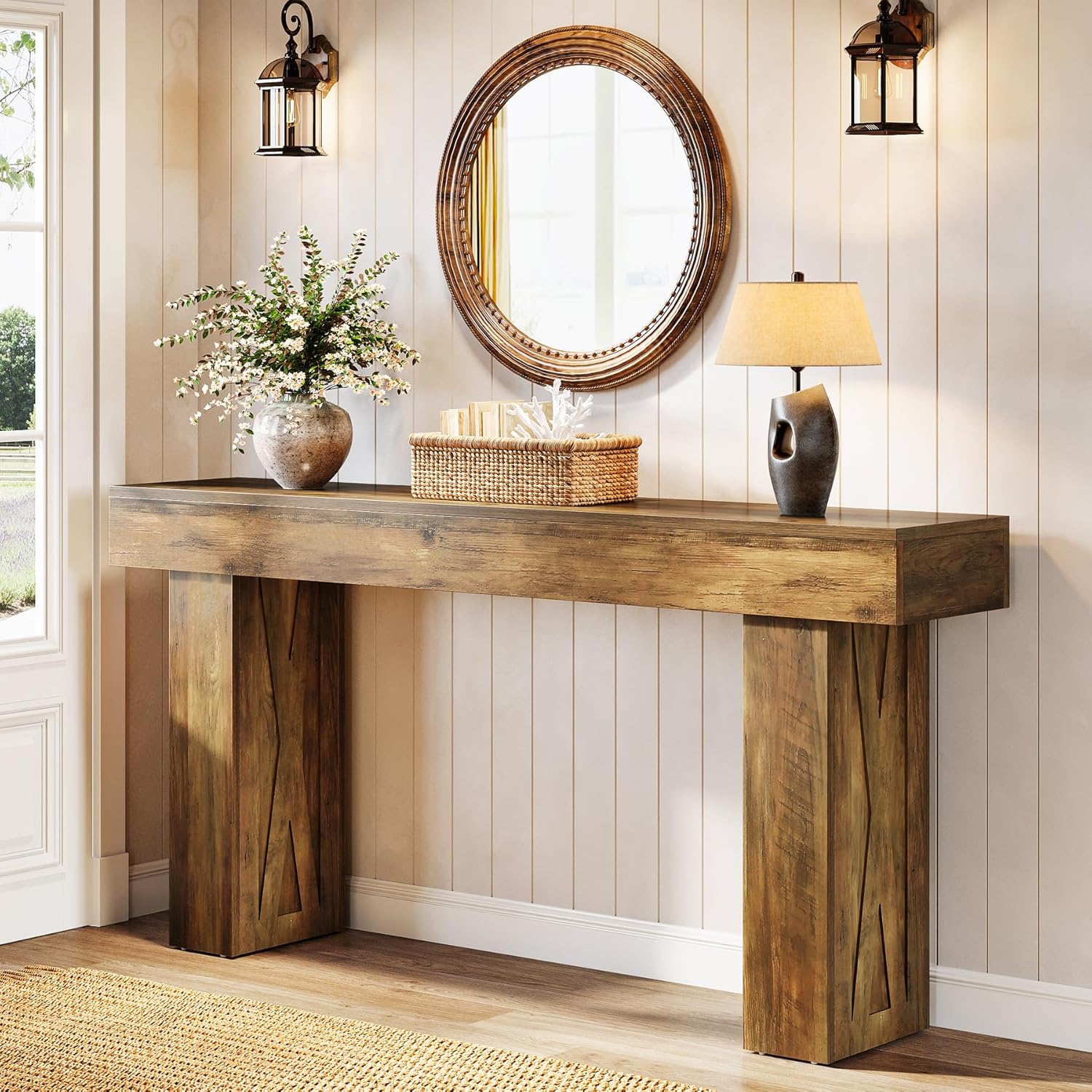 160cm Narrow Console Table, Modern Sofa Table For Hallway, Entryway Table For Living Room Bedroom Home Office.