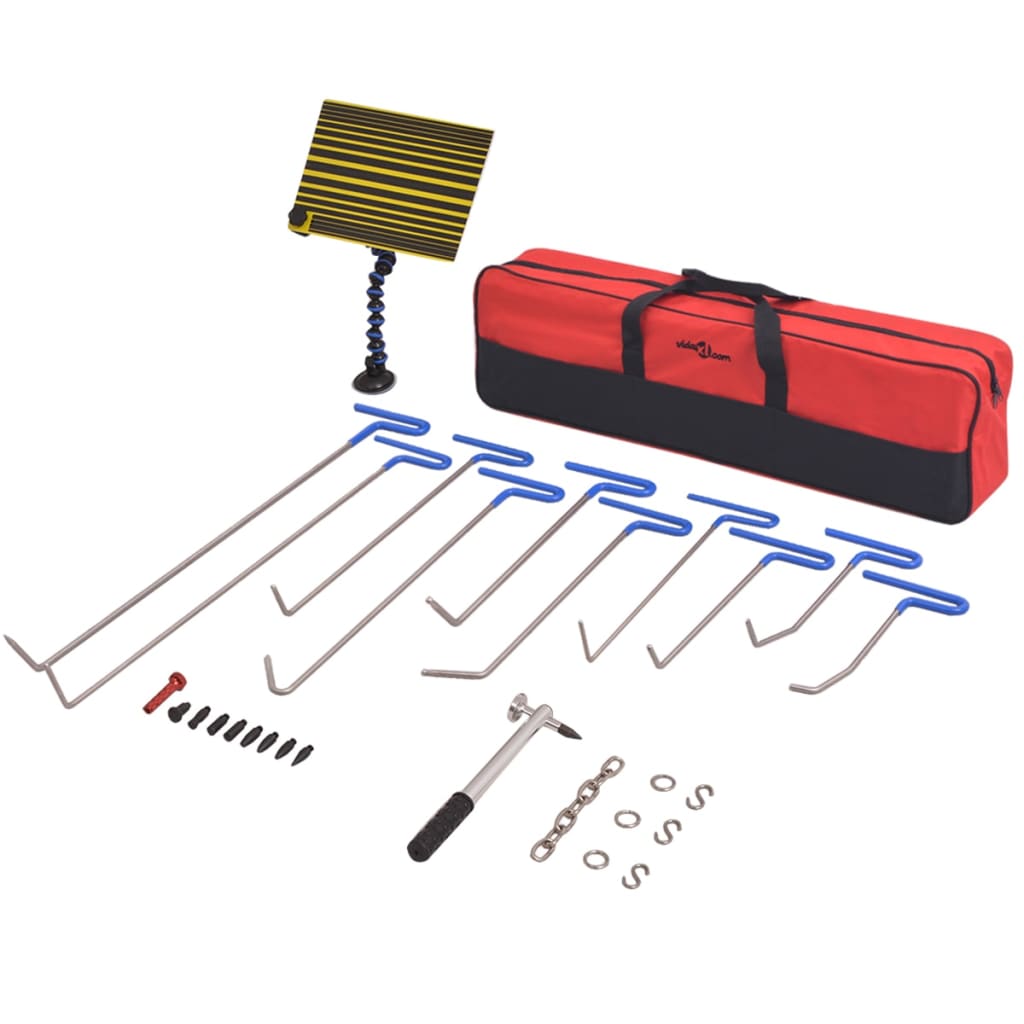 Vidaxl Dent Repair Tool Kit, 28-piece Stainless Steel Paintless Dent Removal Set