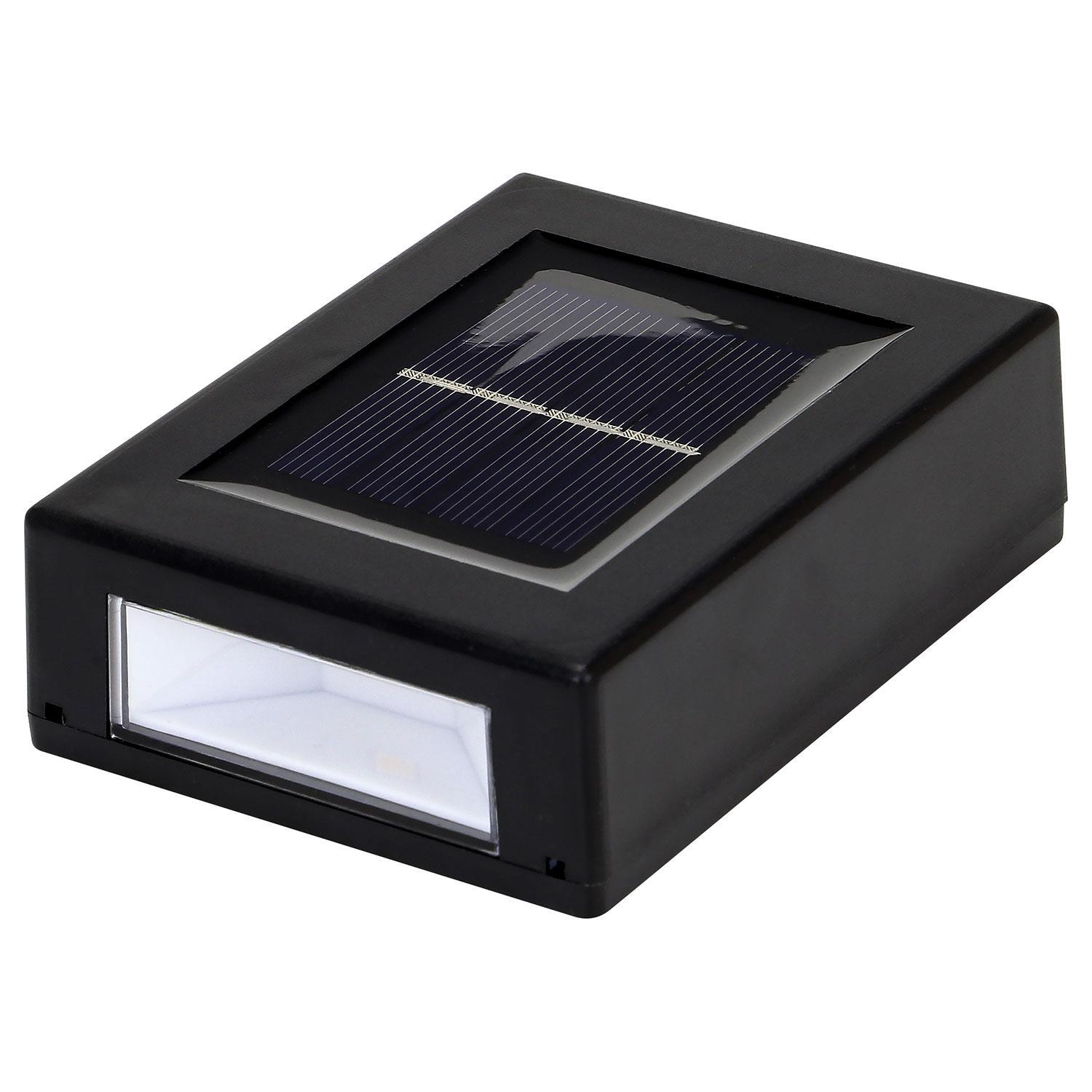 taylor brown 4 pack solar wall lights outdoor   down ip65 waterproof warm white for garden fence pathway decor details 3