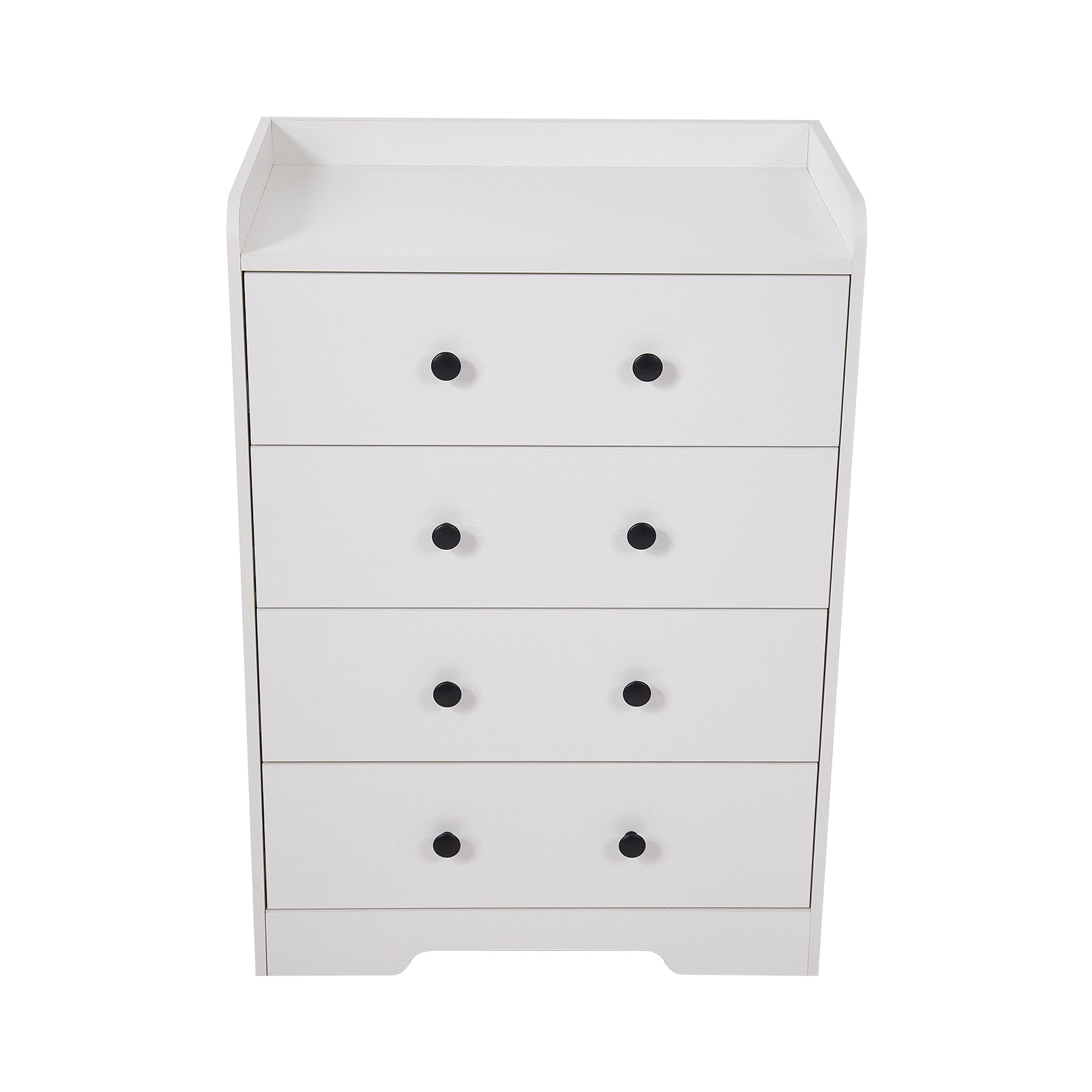 4-Drawer White Entryway Storage Cabinet & Nightstand, Multi-Purpose