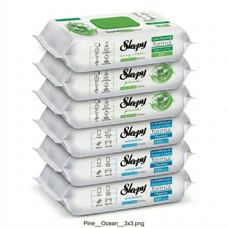 Easy Cleaning Wipes – 3x100 Pine + 3x100 Ocean |