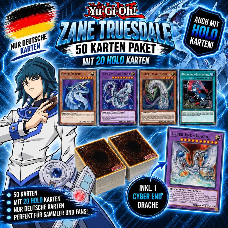 Image of Yu-gi-oh! Truesdale 50-card Deck - Includes 20 Holos + Cyber End Dragon!