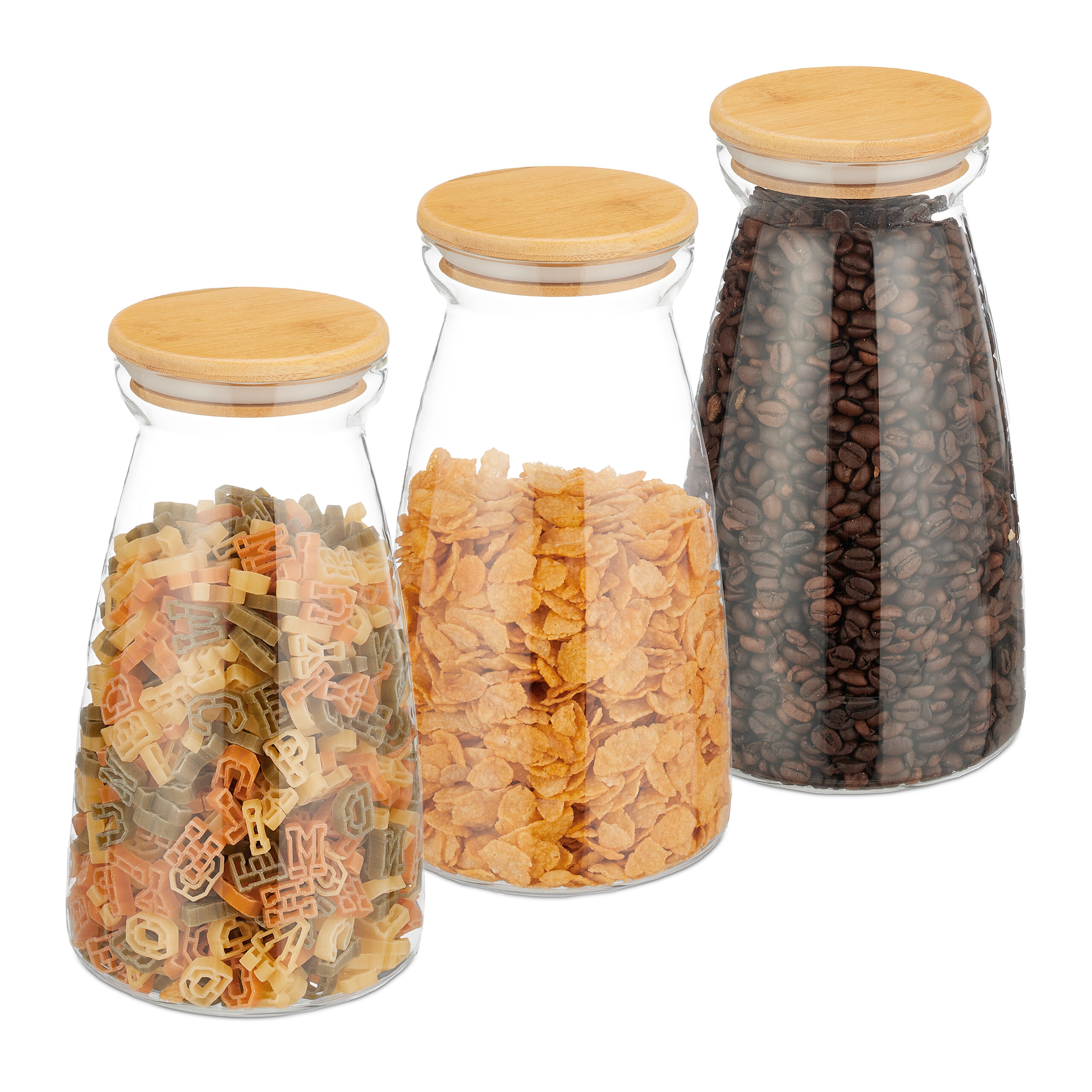 Image of 3 X Storage Jars In Transparent - 1400 Ml