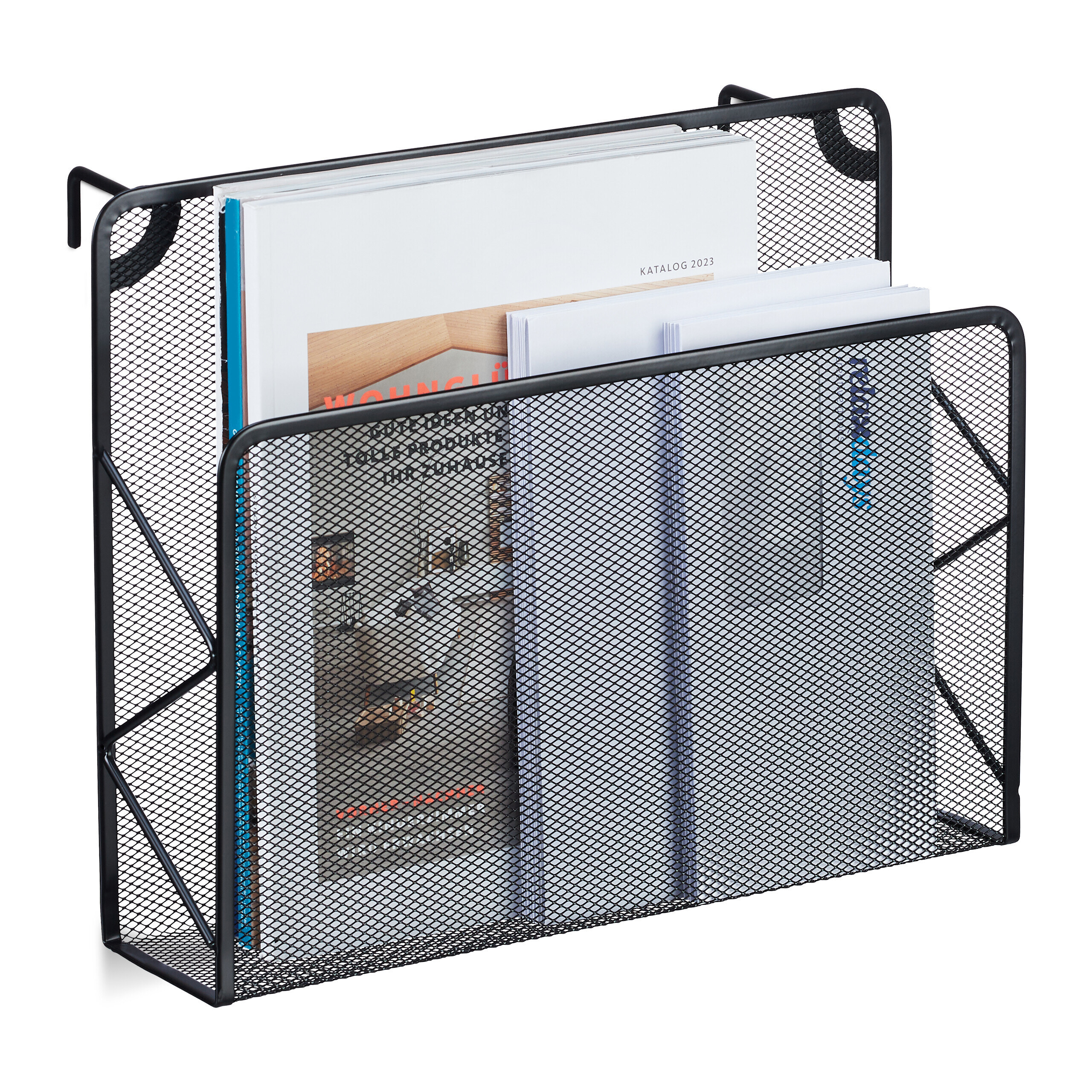 Image of Wall Magazine Holder In Black