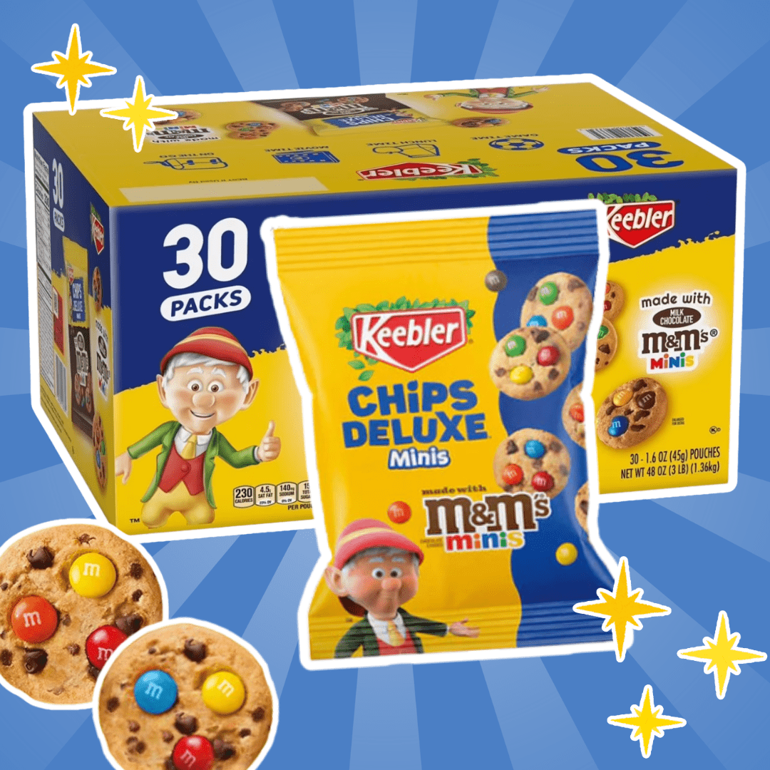 30 Keebler Chips Deluxe Minis With M&m's Minis - Soft With Chocolate Chips, 30x45g