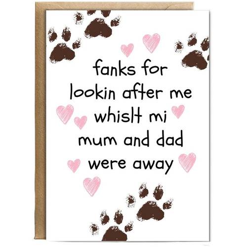 hippowarehouse sitter thank you card card a6 with envelope for