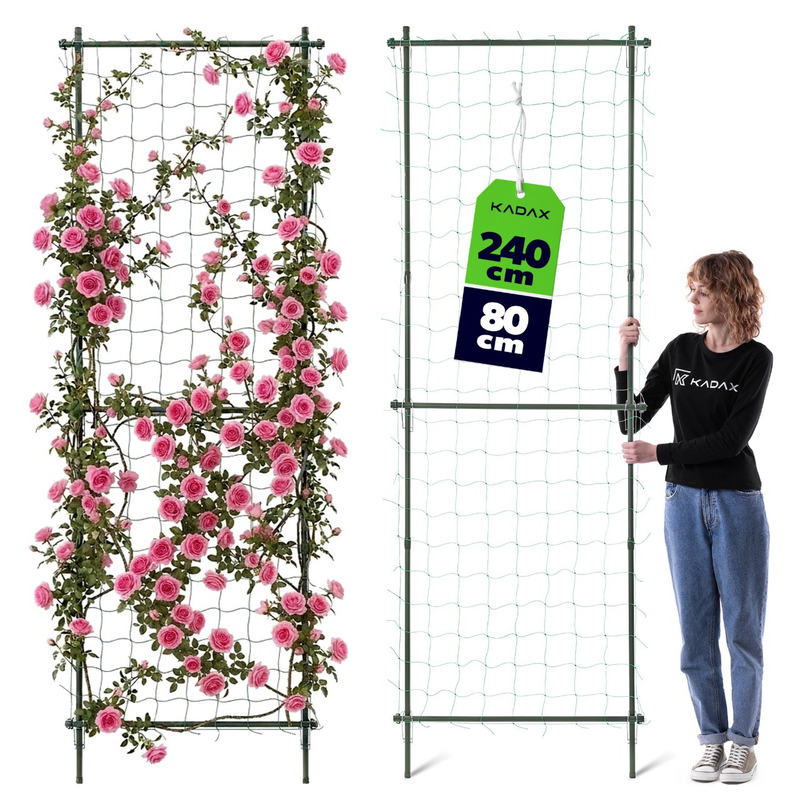 suporte de jardim   240 x 80 cm treliça de metal para plantas trepadeiras