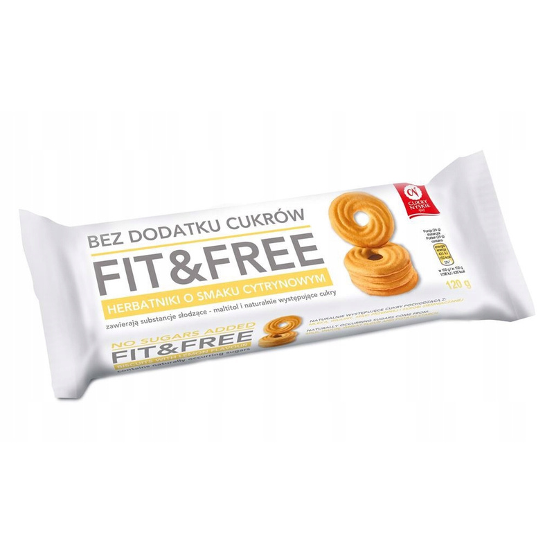 Image of Fit&free Lemon Sugar-free Biscuits 120 G