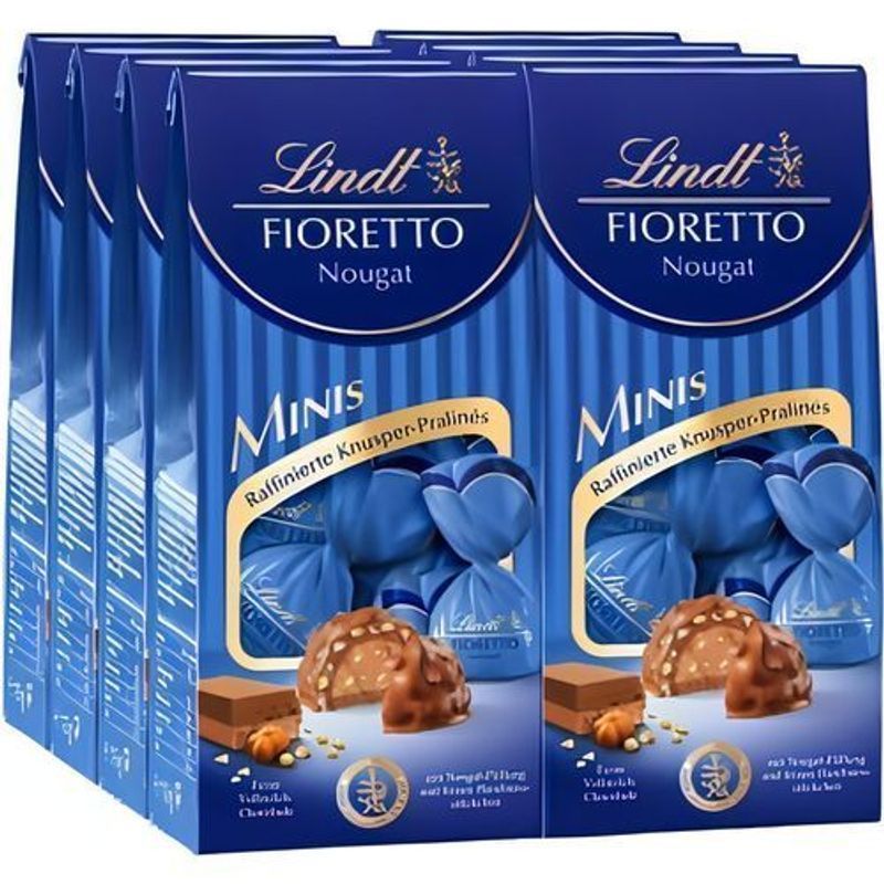 Lindt Fioretto Minis Nougat, Pralines, 8x 115g