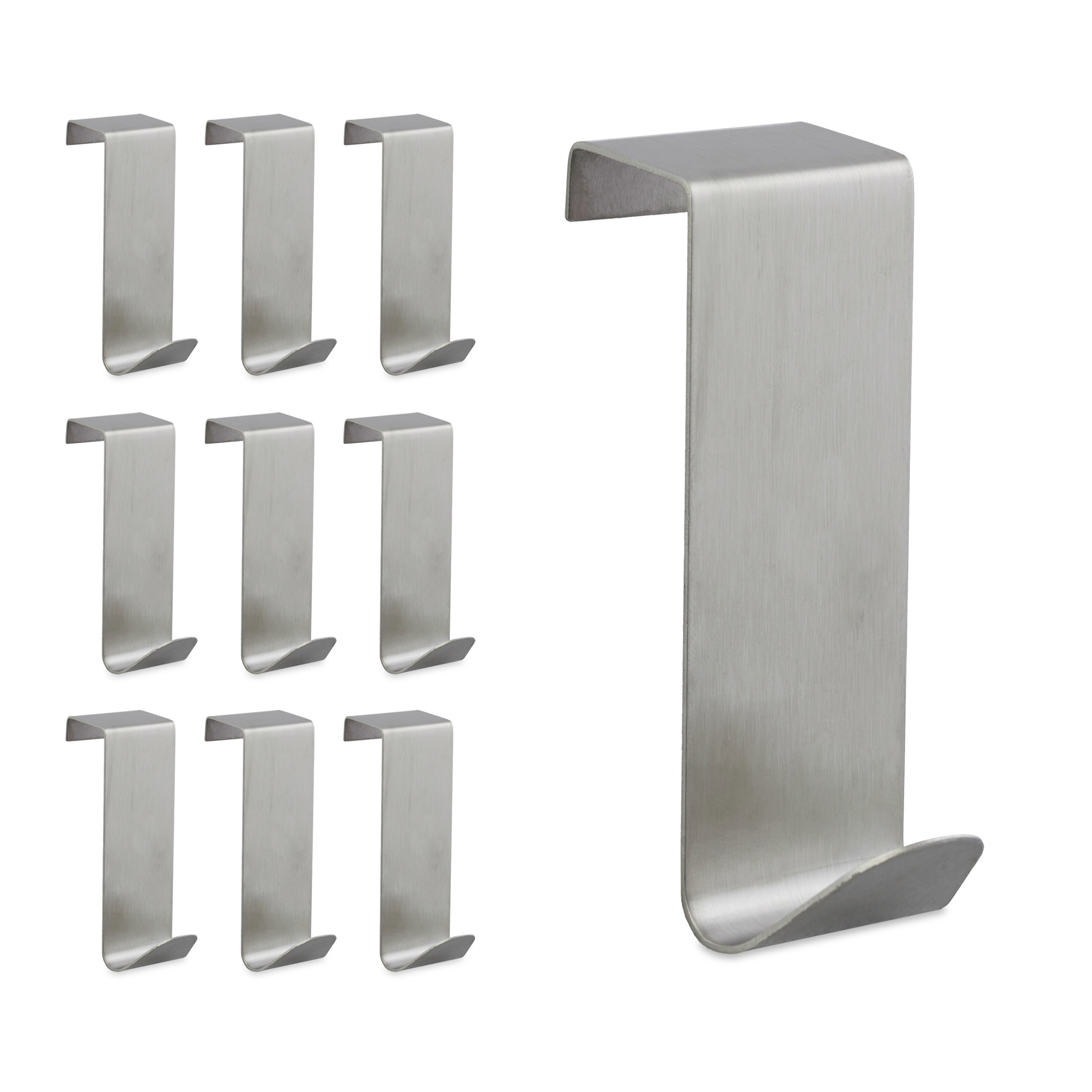 10-piece Set: Door Hooks In Silver