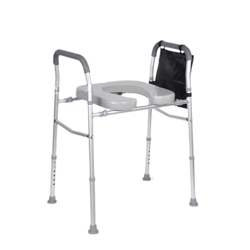 Raised Toilet Seat With Handles - Adjustable Height & Width Toilet Riser For Seniors & Disabled, 300lb Capacity Sturdy Support For Post-surgery Recovery, Fits All Toilets