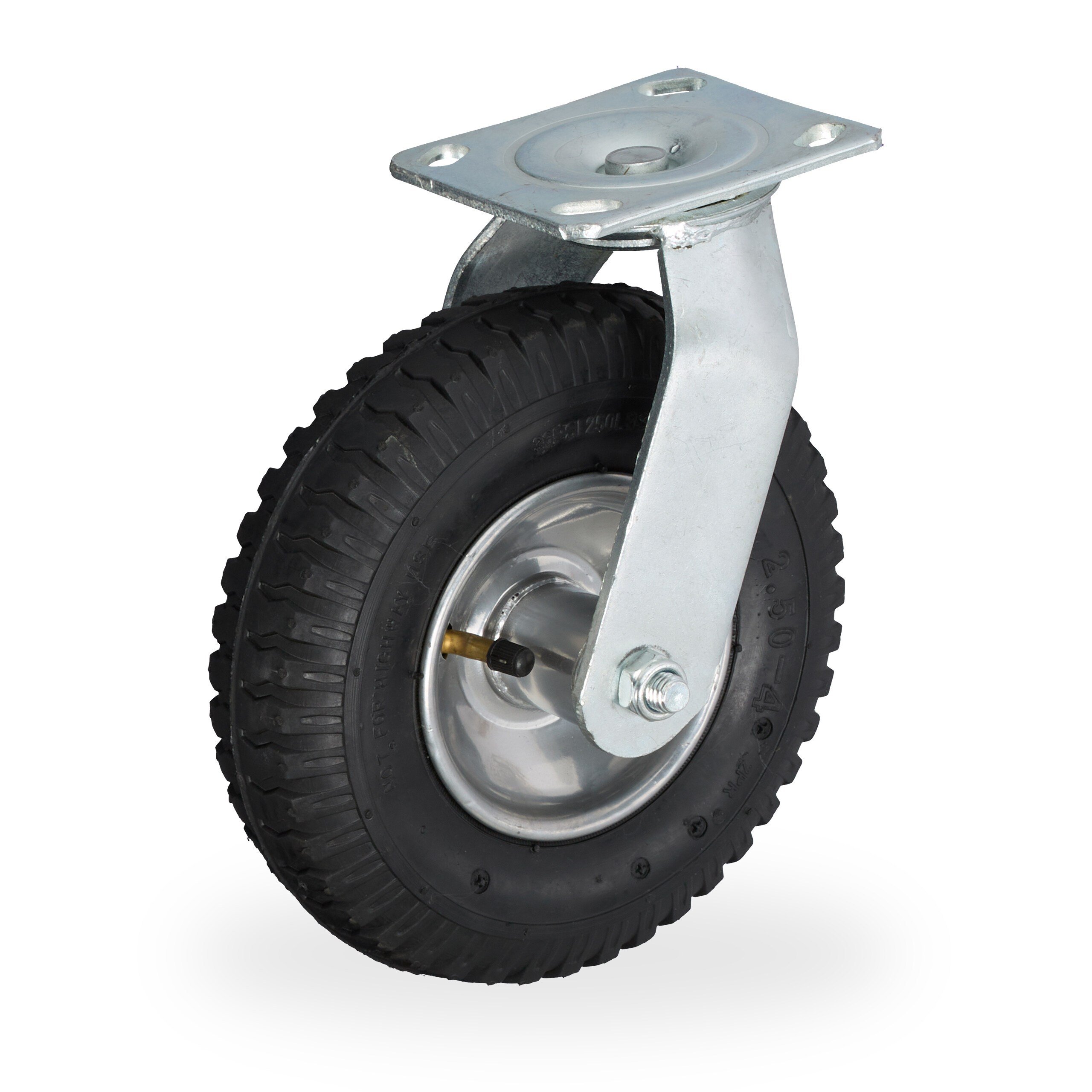 Caster Wheel In Black/silvery - 2.50-4