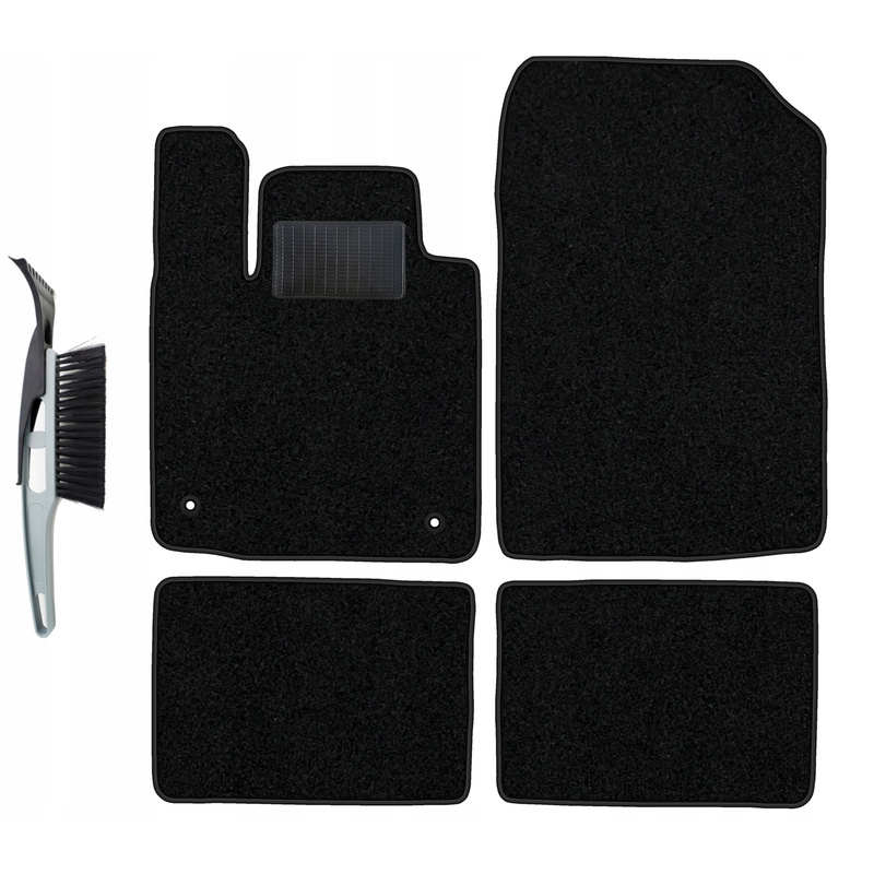 Velour Floor Mats Complete Set Fitting Renault Ii 2007-2014