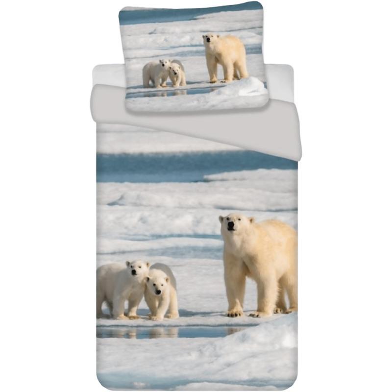 Image of Bed Linen Set With Polar Bear 135 X 200 Cm 100%