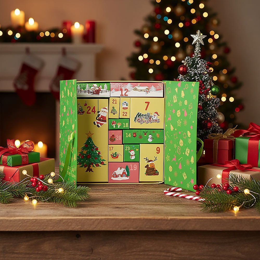 TEMU Christmas Diy Gift Boxes 24 Colorful Empty Boxes, Fillable Advent Countdown Calendar, Adults Family Use Christmas Advent Calendar Gift Set