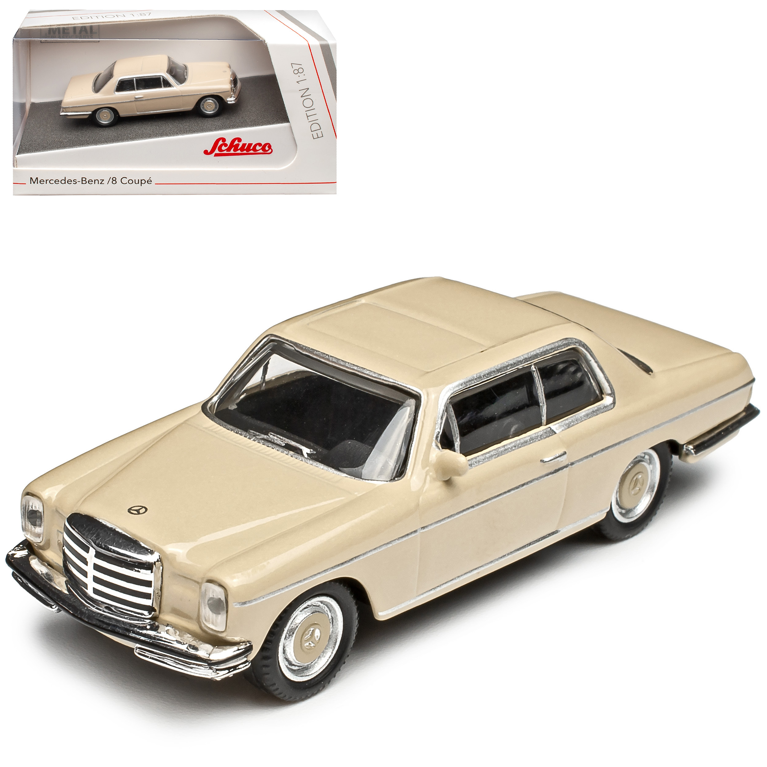 Image of Mercedes-benz 200 /8 Stroke Coupe Beige W114 W115 1967-1976 H0 1/87 Schuco Model Car