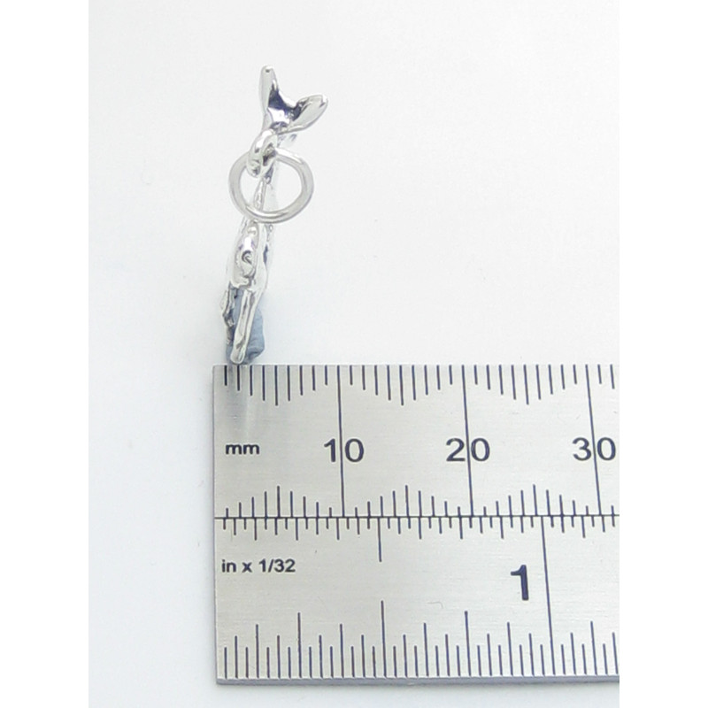 Sterling Silver Deer Charm, Elegant Addition for Jewellery
