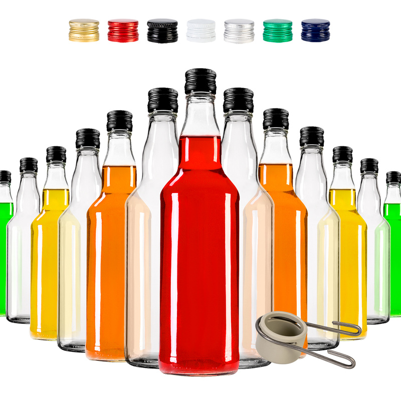 TEMU Lot de 100 bouteilles en verre d'une de 500 ml, pour conserver , vin, frelaté et liqueurs. livrées avec des couvercles hermétiques qui assurent