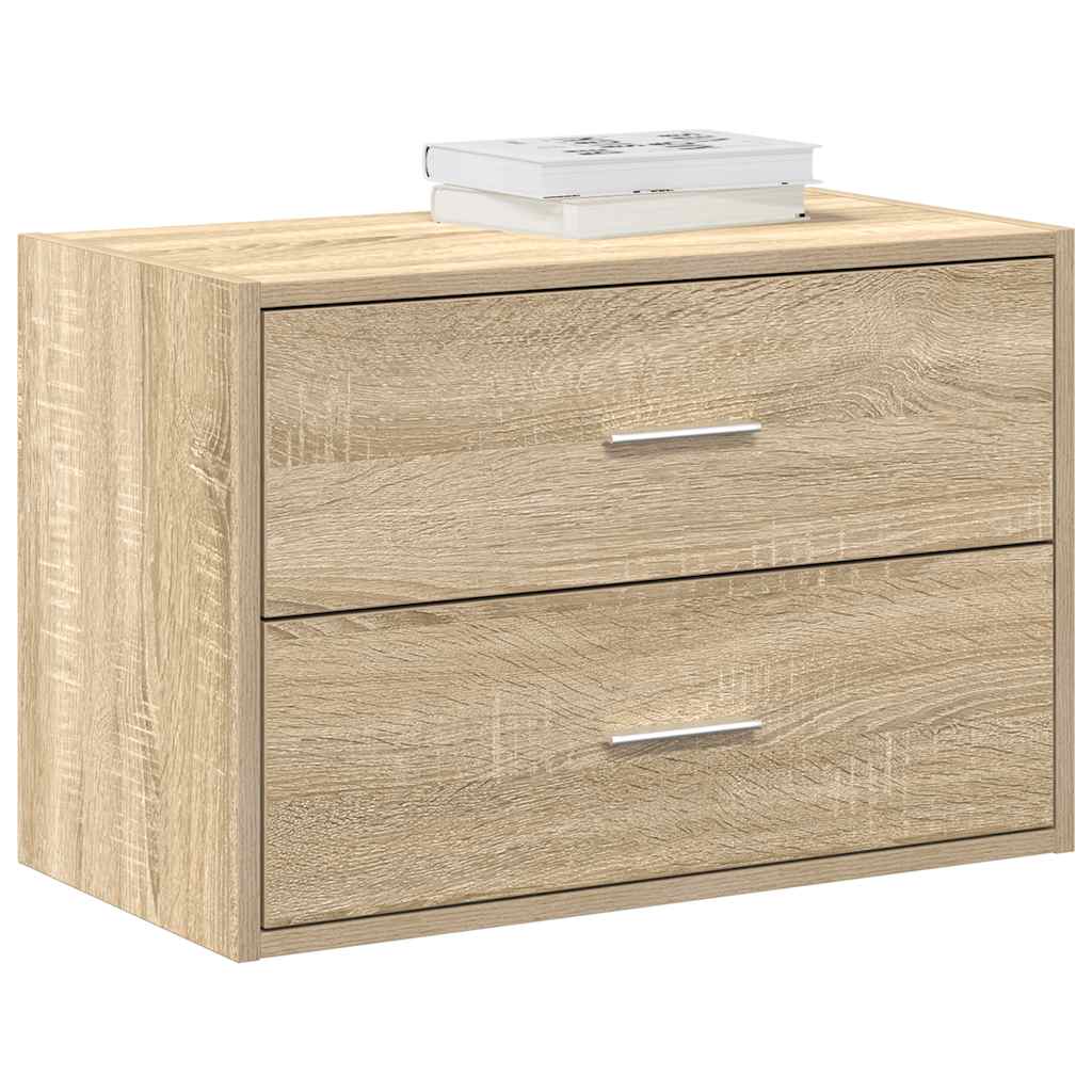 Vidaxl Cabinet With 2 Drawers Oak 60x31x40cm Wood Material, Storage Cabinet, Sideboard, Sideboard Buffet Cabinet, Vitrine