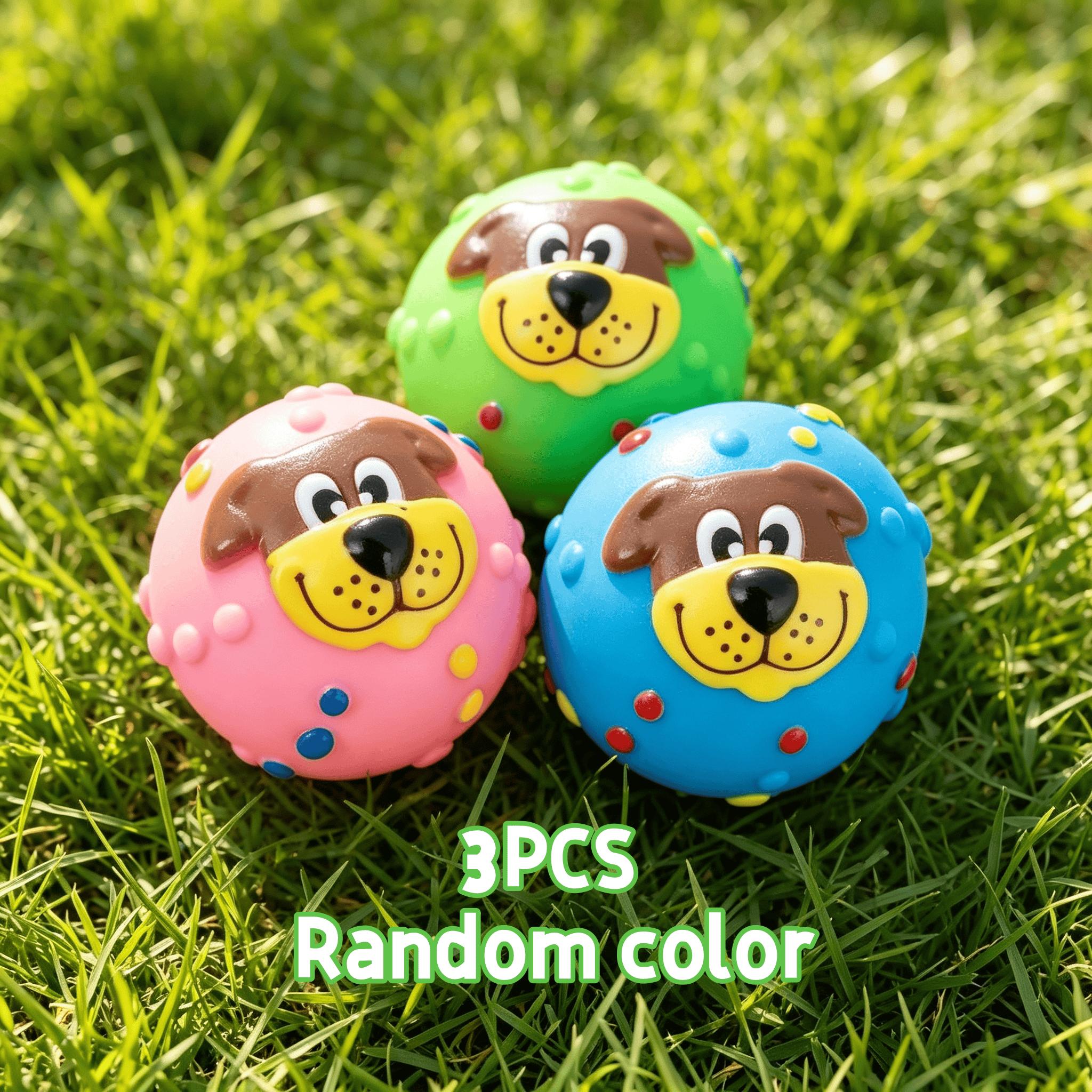 TEMU 3/4/5pcs Pet Chew Training Balls, For Small Medium Large Dogs, Outdoor Throwing & Training Supplies, Battery‑, Random Color Shipment