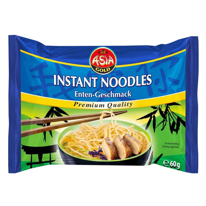 Asia Gold Instant Noodles Duck Flavor, 30x Pack, 60g Each