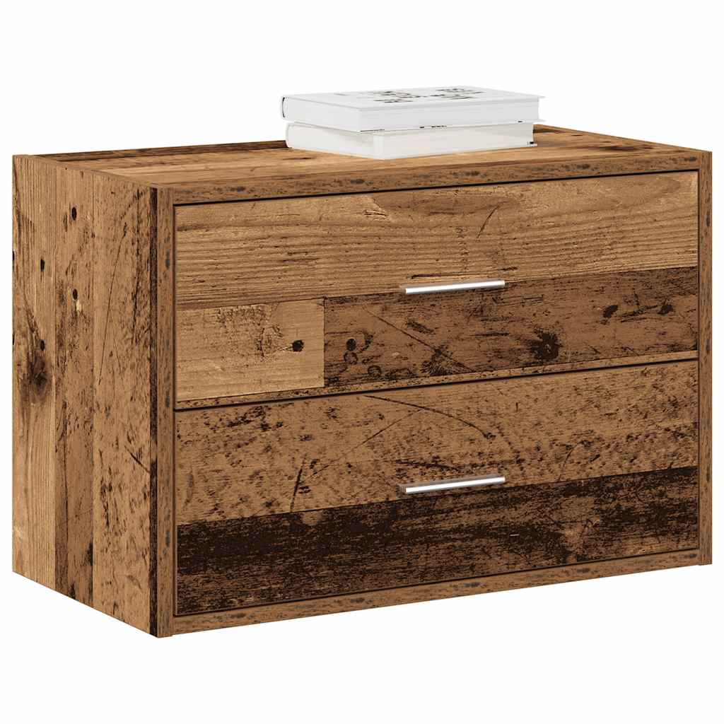 Image of Vidaxl Cabinet With 2 Drawers - 60x31x40cm Wood-based, Storage Cabinet, Sideboard, Sideboard-buffet Cabinet, Vitrine