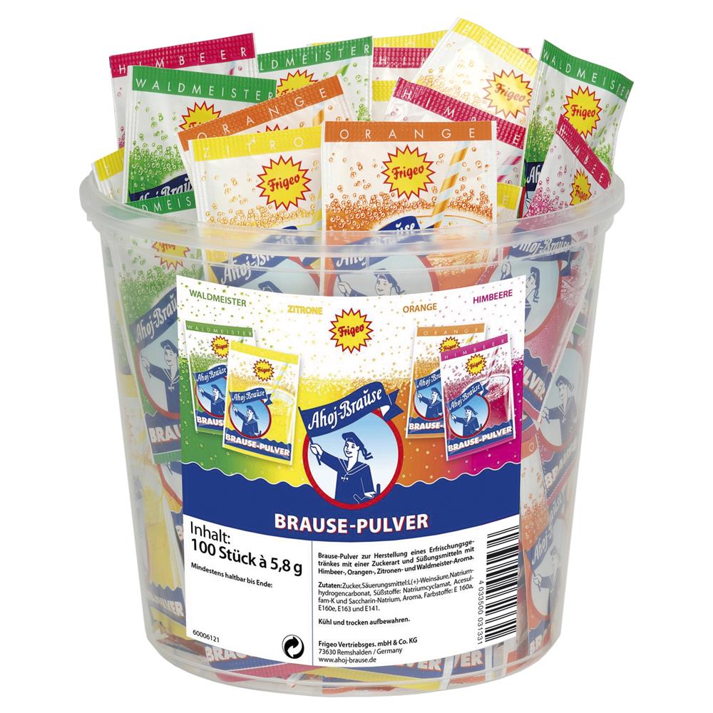 Ahoj Shower Powder, 580g - 100 Sachets Bucket