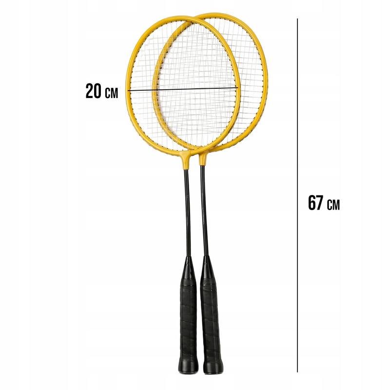 Badminton Set with 4 Rackets and 3 Shuttles