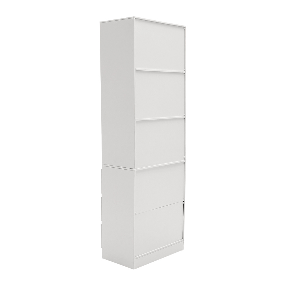 180cm Tall Wooden Bookcase with 3 Drawers