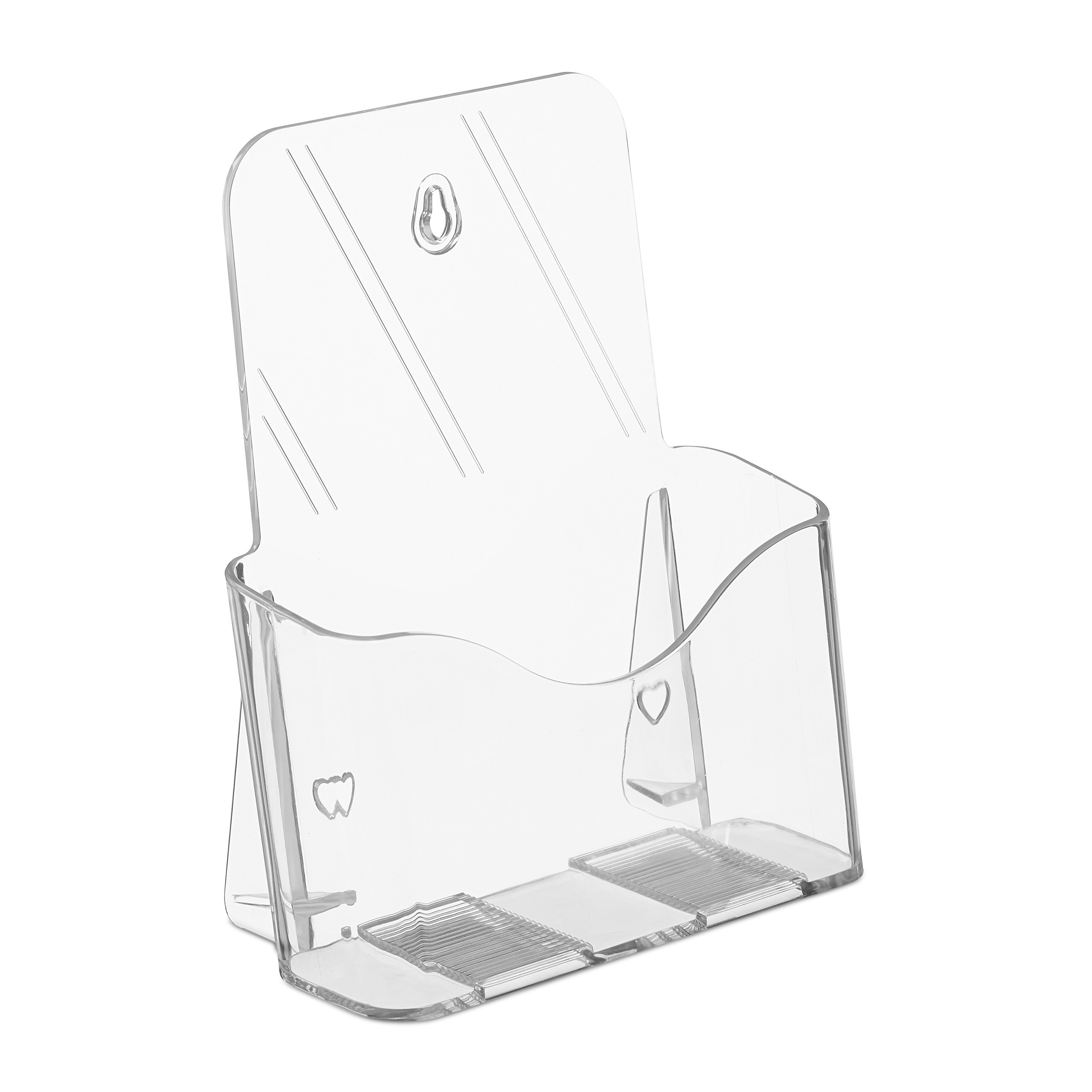 Relaxdays 1/2/4/10 X Flyer Stands, Flyer Stand, Din A5, Acrylic, 1 Compartment, For Standing And Hanging, Wall Brochure Holder, Transparent