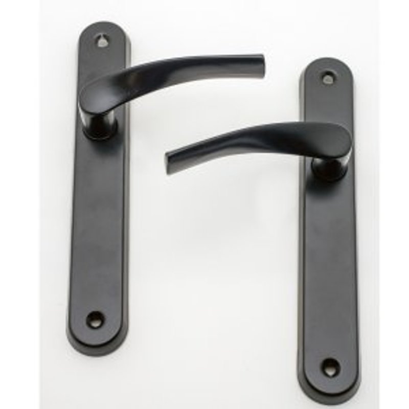 TEMU Poignée de porte intérieur Coralie aluminium noir trou