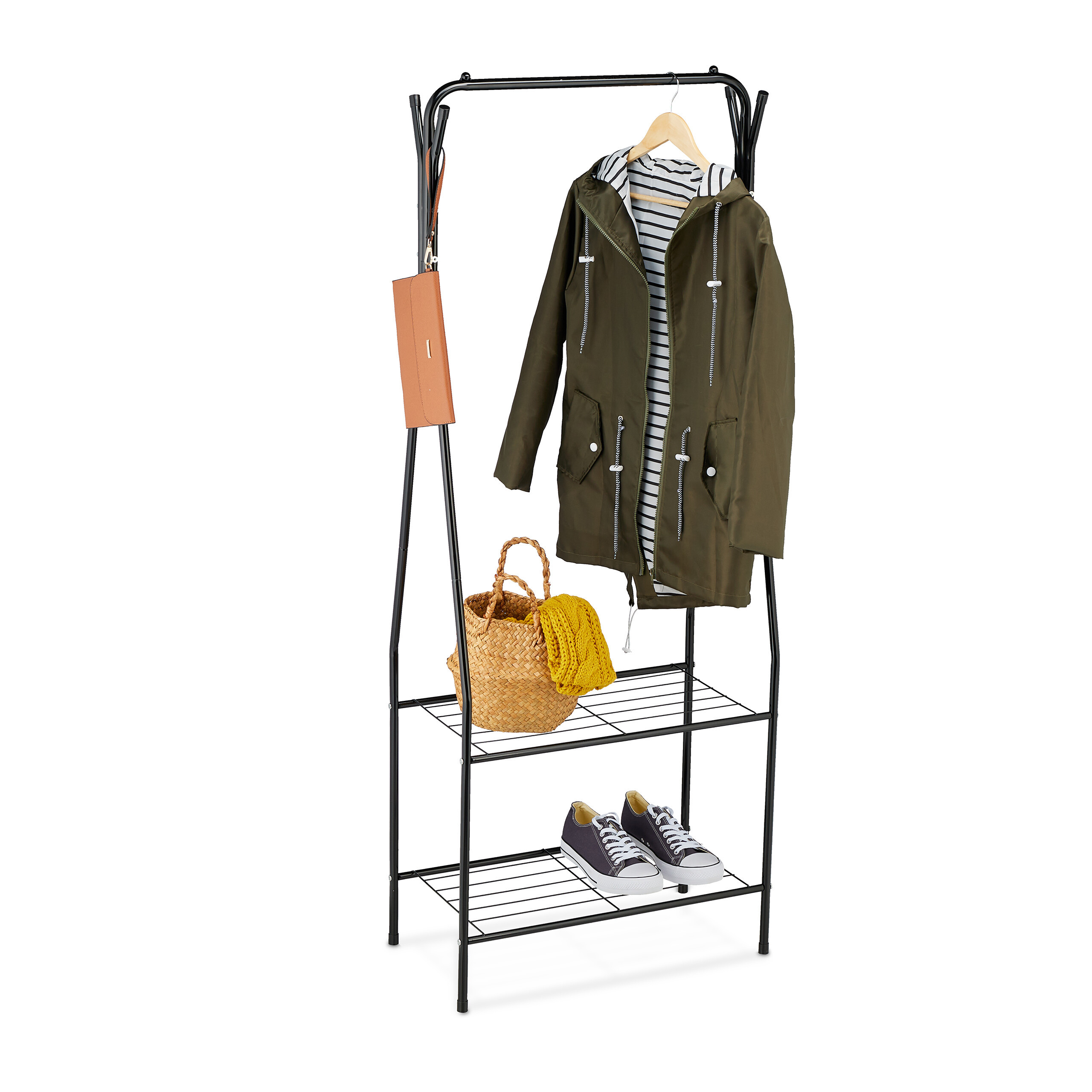 Clothing Racks In Black - (w)60 X (h)158 X (d)33 Cm