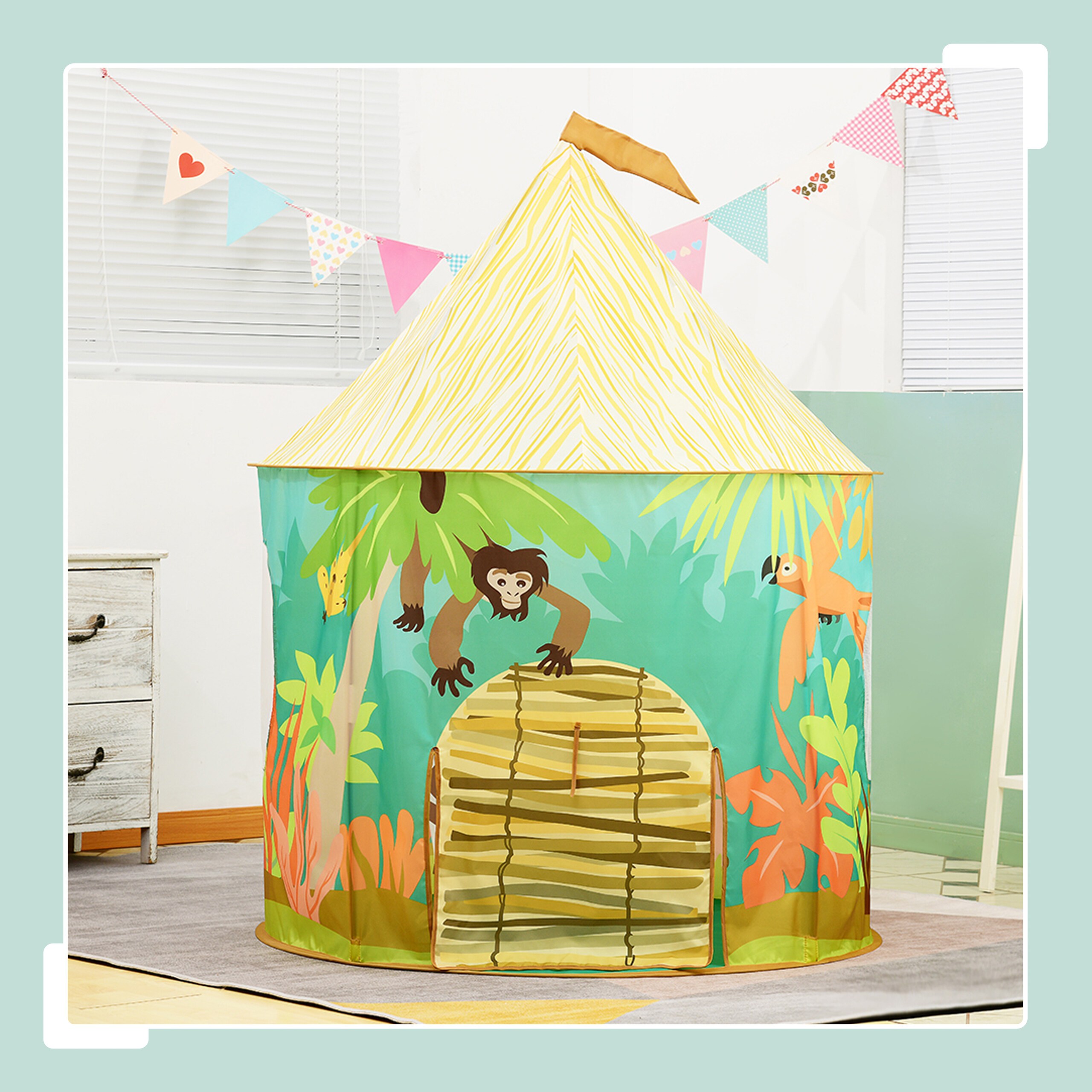 Jungle Play Tent in Multicolor, Fun Indoor Tent