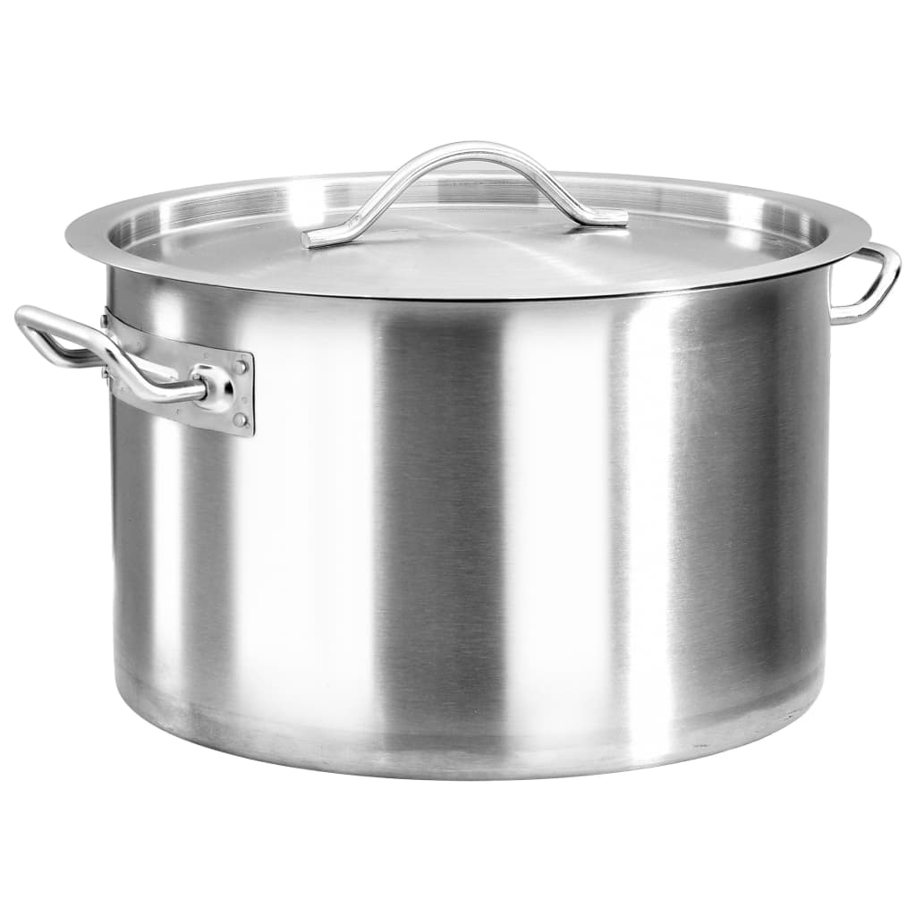Image of Vidaxl Saucepan With 2 Handles Cooking Pot Universal Pot Induction Pot Spaghetti Pot Induction Pot Gastro 24l 36x24cm Stainless