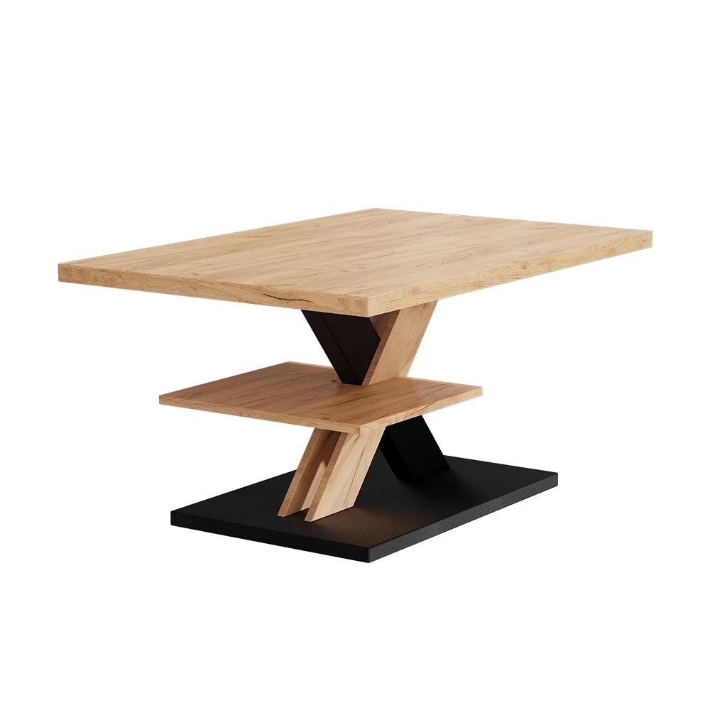 Image of Black Coffee Table Cm With Storage The Living Room Table With Storage Coffee Table With Storage Side Table For The Living Room The Room Table Chipboard, 16 Mm