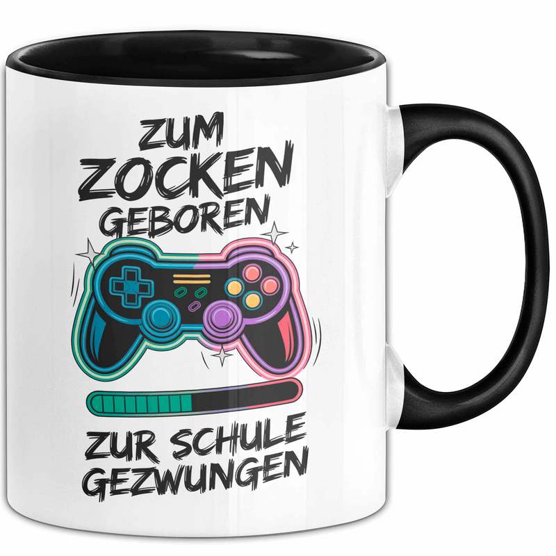 E-shop Gamer Gaming Tasse Geschenk Lustige Geschenkidee Spruch Zum Zocken Zur Schule Gezwungen