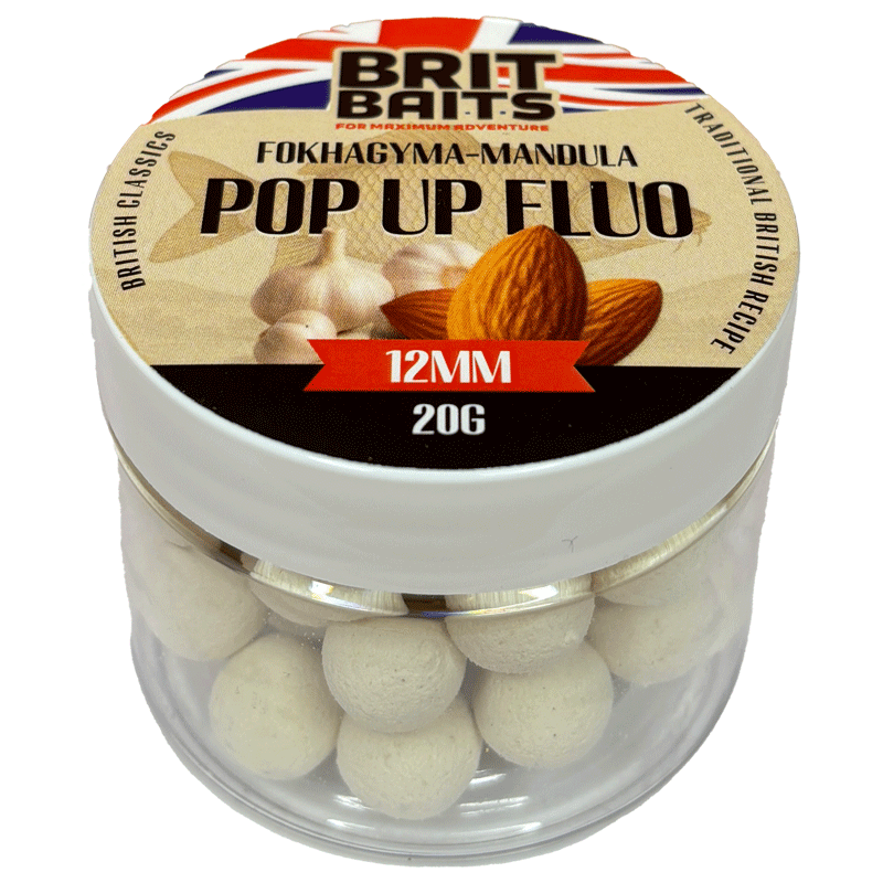 Image of Britbaits Pop Up Fluo Knoblauch-mandel 12 Mm